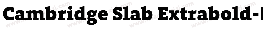 Cambridge Slab Extrabold字体转换